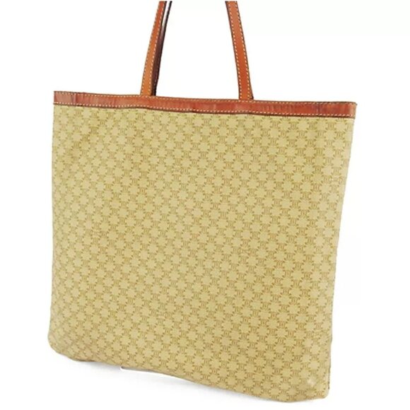 CELINE tote bag macadam beige PVC ?~ leather Authentic - Picture 2 of 9